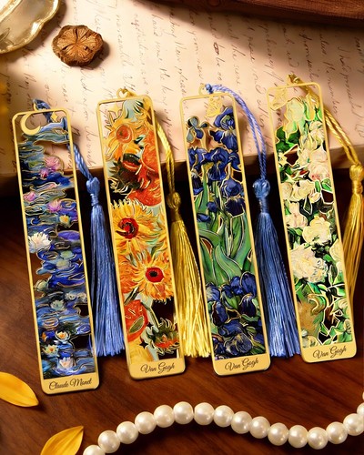 Pieces metal bookmarks with - pieces,