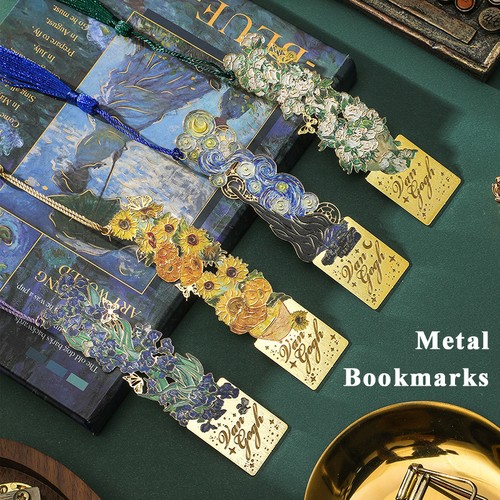 Metal bookmarks with tassels - bookmarks,