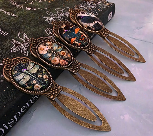 Gothic metal bookmark book - gothic,