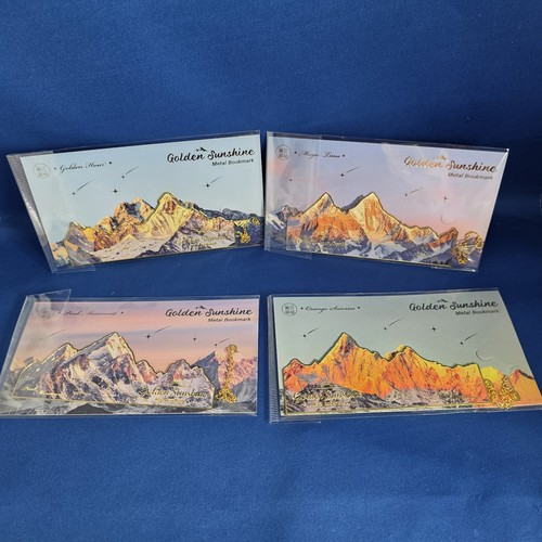 Metal bookmark set mountain - metal,