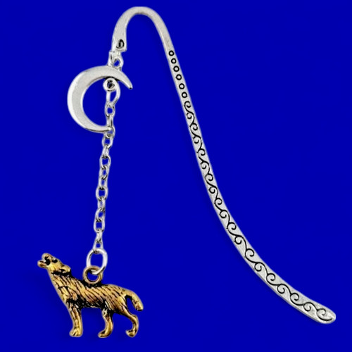 Wolf crescent moon metal - wolf,