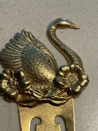Bookmark swan metal book clip - bookmark,