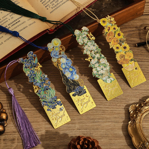 Pieces metal bookmarks with - 4,
