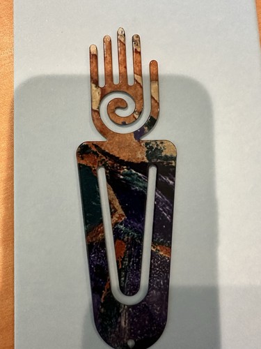 Enamel metal bookmark hand - enamel,