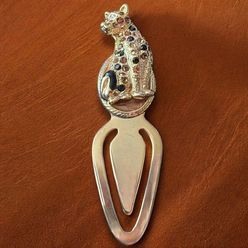 Cat bookmark vintage gold - bookmark, tone