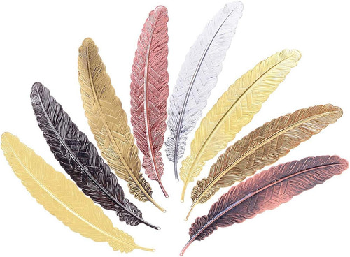 Pieces metal feather - 8,