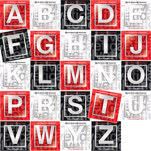 Alphabet metal clip - clip, on