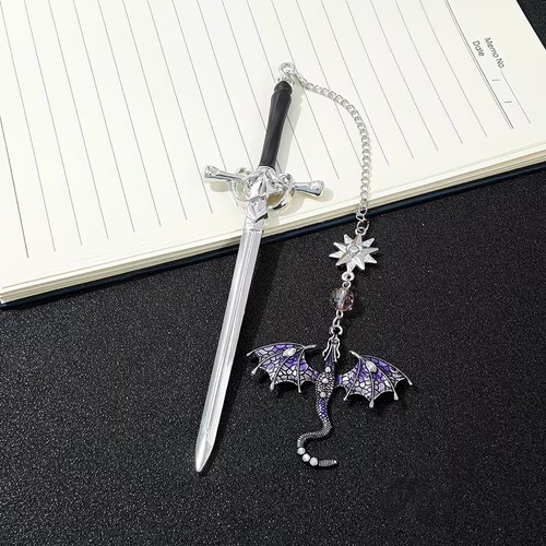 Sword dragon pendant metal - pendant,