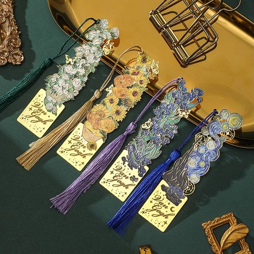 Metal art bookmark - bookmark, gogh