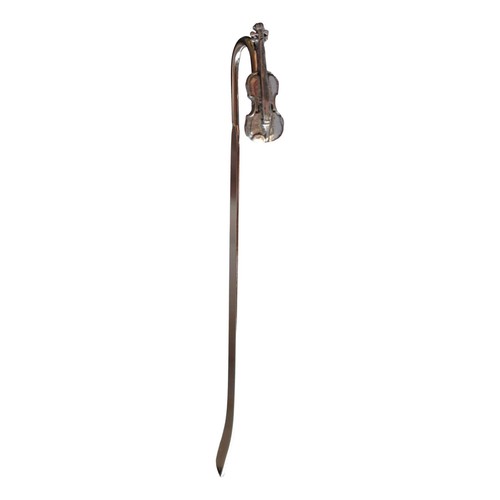 Violin pewter metal - , flattened