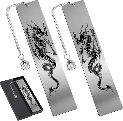Dragon metal bookmark gift - metal, 2