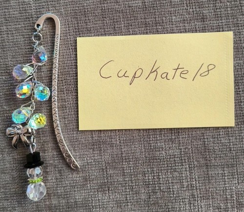 Silver metal bookmark with - bookmark,